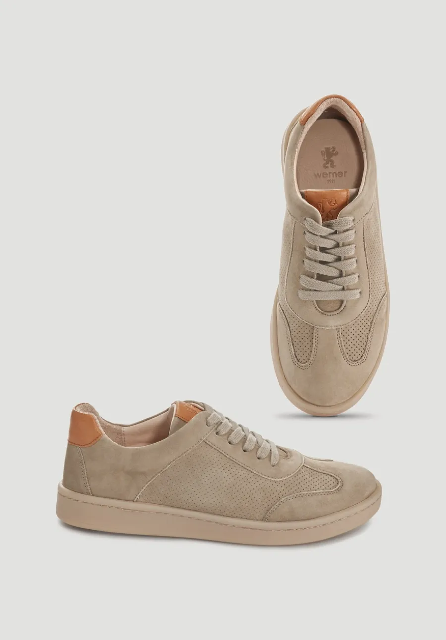 Baseball Sneaker aus chromfrei gegerbtem Leder von hessnatur