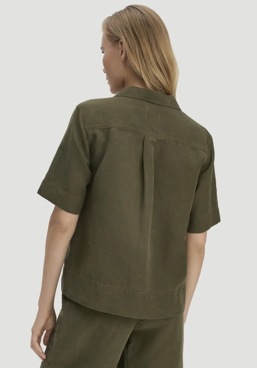 Bluse Relaxed aus TENCEL™ Lyocell mit Leinen von hessnatur