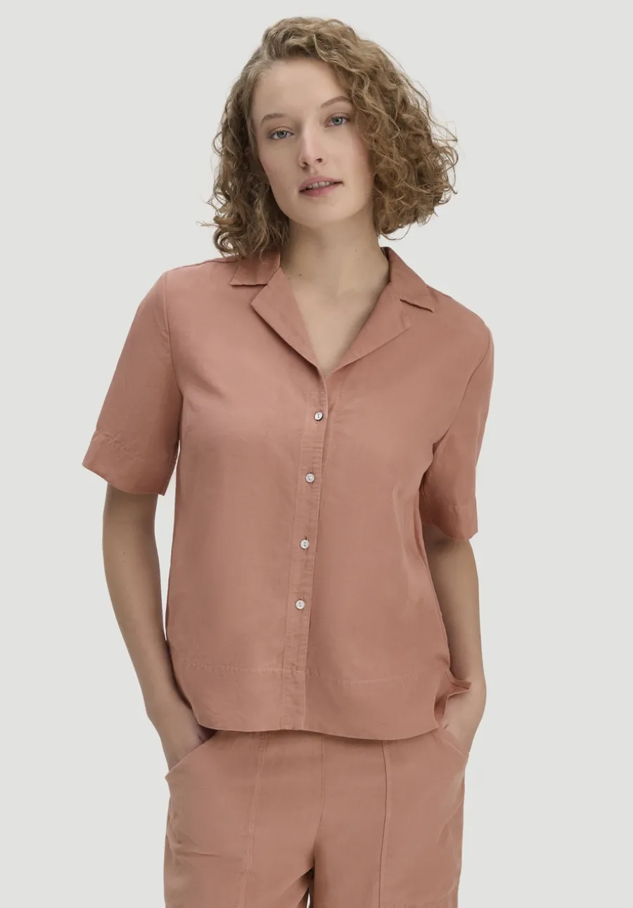 Bluse Relaxed aus TENCEL™ Lyocell mit Leinen von hessnatur
