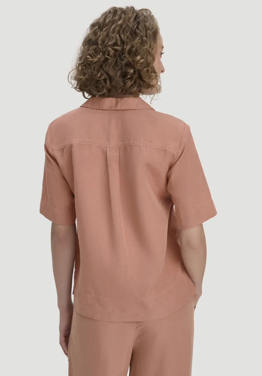 Bluse Relaxed aus TENCEL™ Lyocell mit Leinen von hessnatur