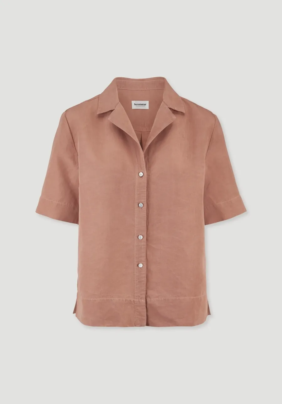 Bluse Relaxed aus TENCEL™ Lyocell mit Leinen von hessnatur