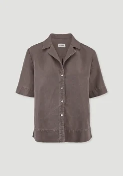 Bluse Relaxed aus TENCEL™ Lyocell mit Leinen von hessnatur