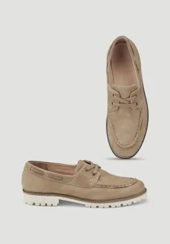 Bootsschuh aus chromfrei gegerbtem Nubuk-Leder von hessnatur
