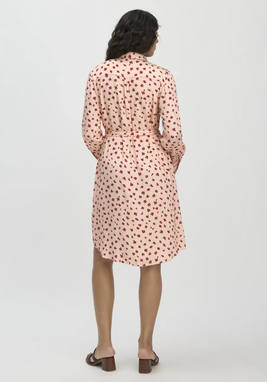 Gewebe Hemdblusenkleid Knielang aus reiner LENZING™ ECOVERO™ Viskose von hessnatur