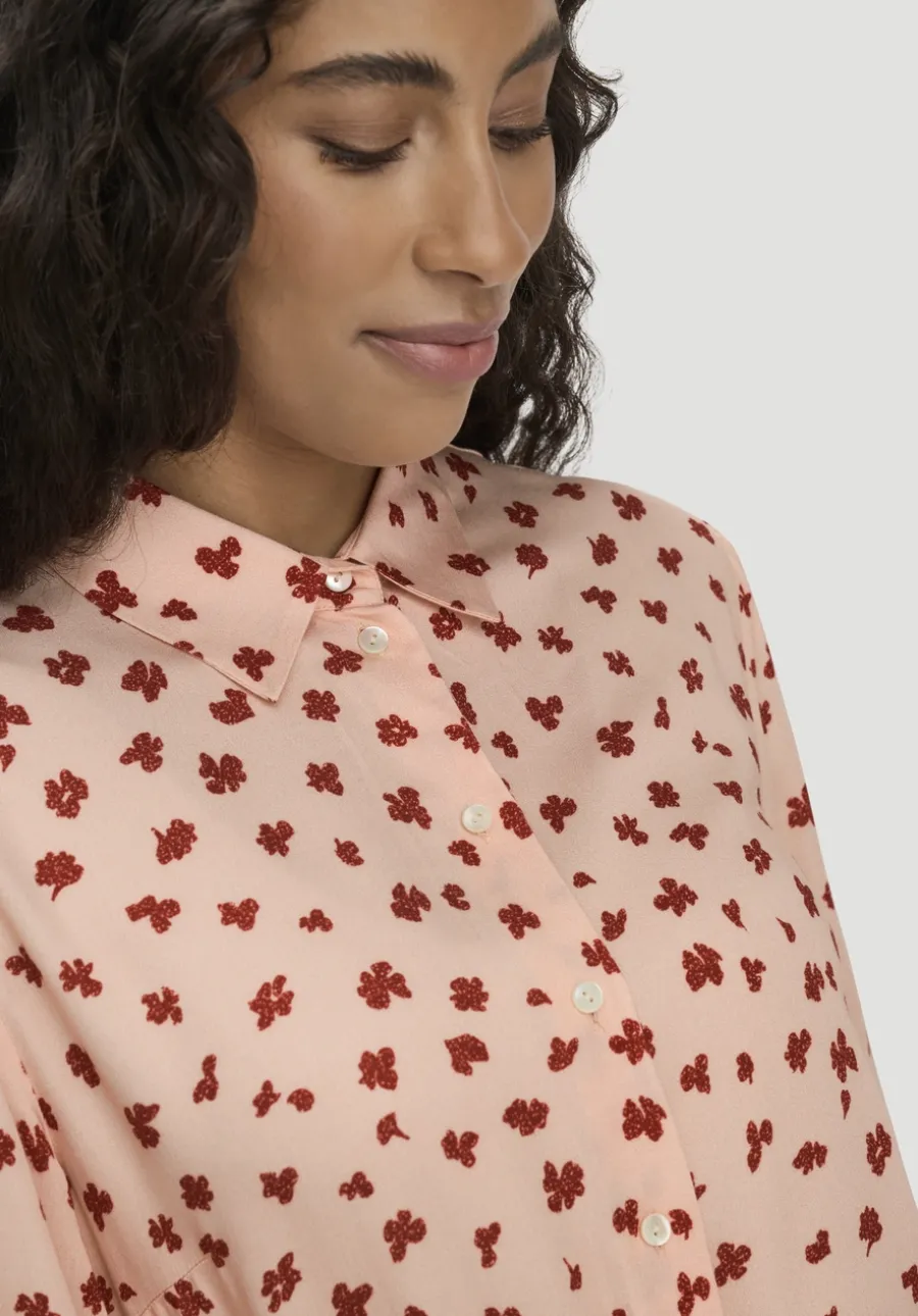 Gewebe Hemdblusenkleid Knielang aus reiner LENZING™ ECOVERO™ Viskose von hessnatur