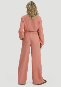 Gewebe Hose Wide Leg aus reiner Bio-Baumwolle von hessnatur