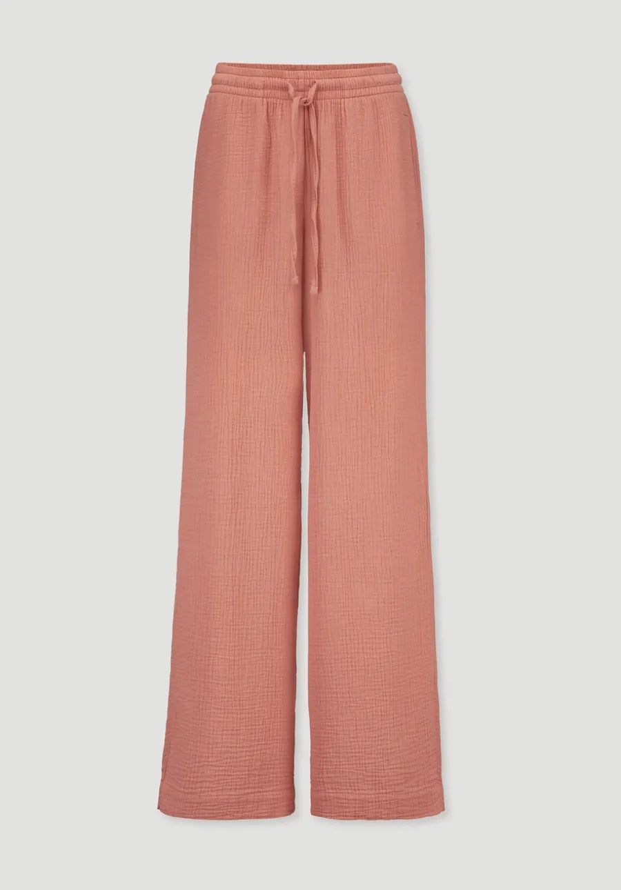 Gewebe Hose Wide Leg aus reiner Bio-Baumwolle von hessnatur