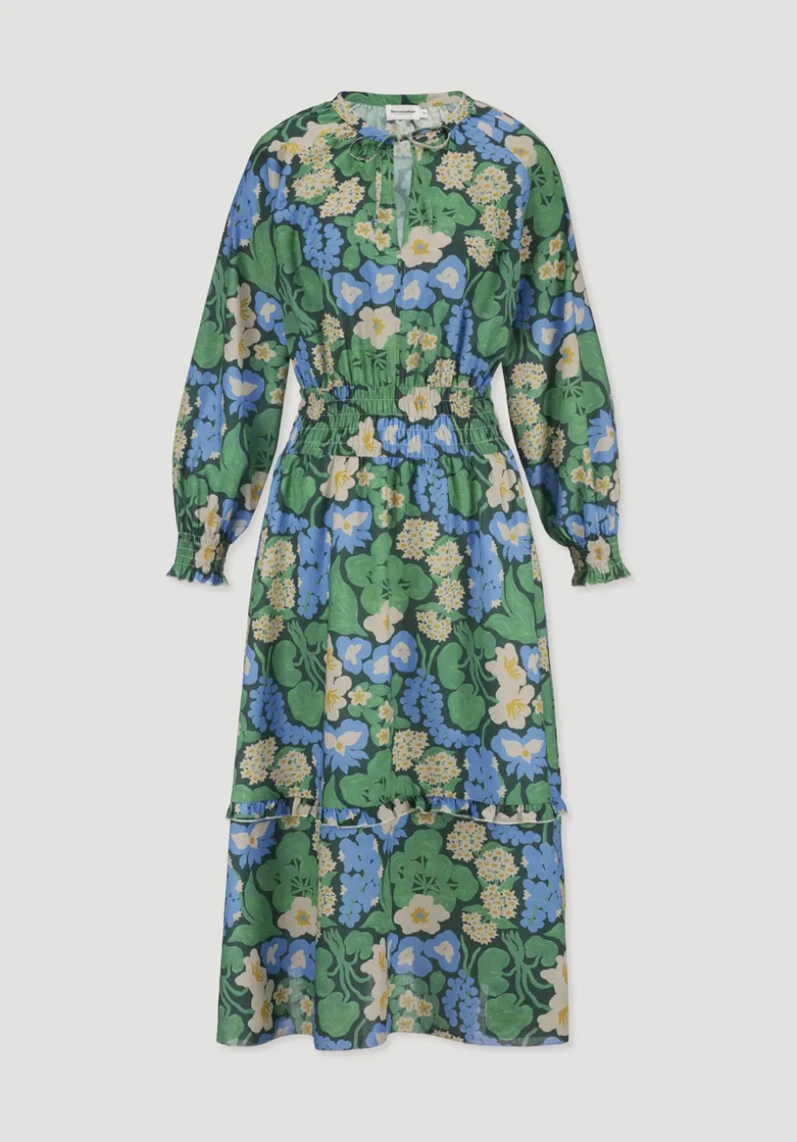 Gewebe Kleid Midi LIV LEE aus reiner Bio-Baumwolle von hessnatur
