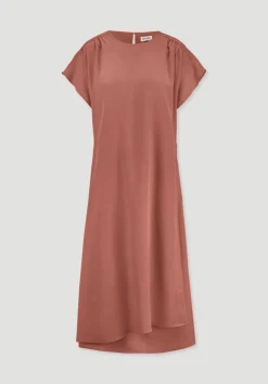 Gewebe Kleid mit Wickeloptik Midi aus reinem TENCEL™ Lyocell von hessnatur