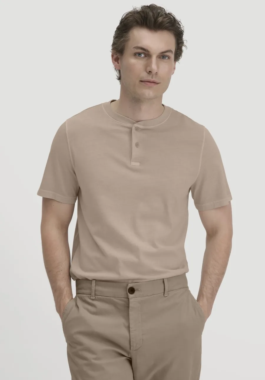Heavy Jersey Henley Shirt Relaxed aus reiner Bio-Baumwolle von hessnatur