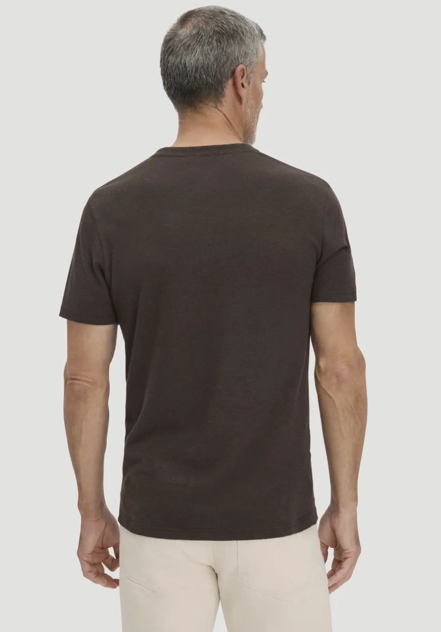 Henley T-Shirt Regular aus Leinen und Bio-Baumwolle von hessnatur