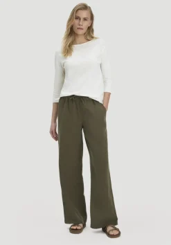 Hose Wide Leg aus TENCEL™ Lyocell mit Leinen von hessnatur