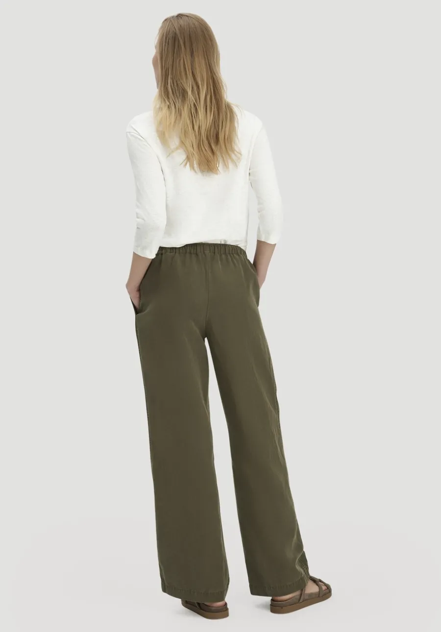 Hose Wide Leg aus TENCEL™ Lyocell mit Leinen von hessnatur