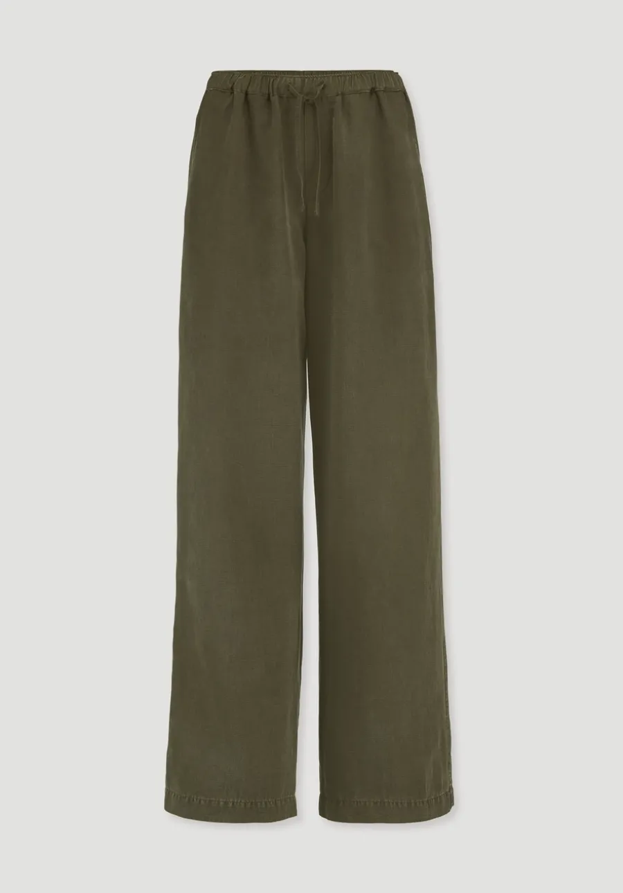 Hose Wide Leg aus TENCEL™ Lyocell mit Leinen von hessnatur