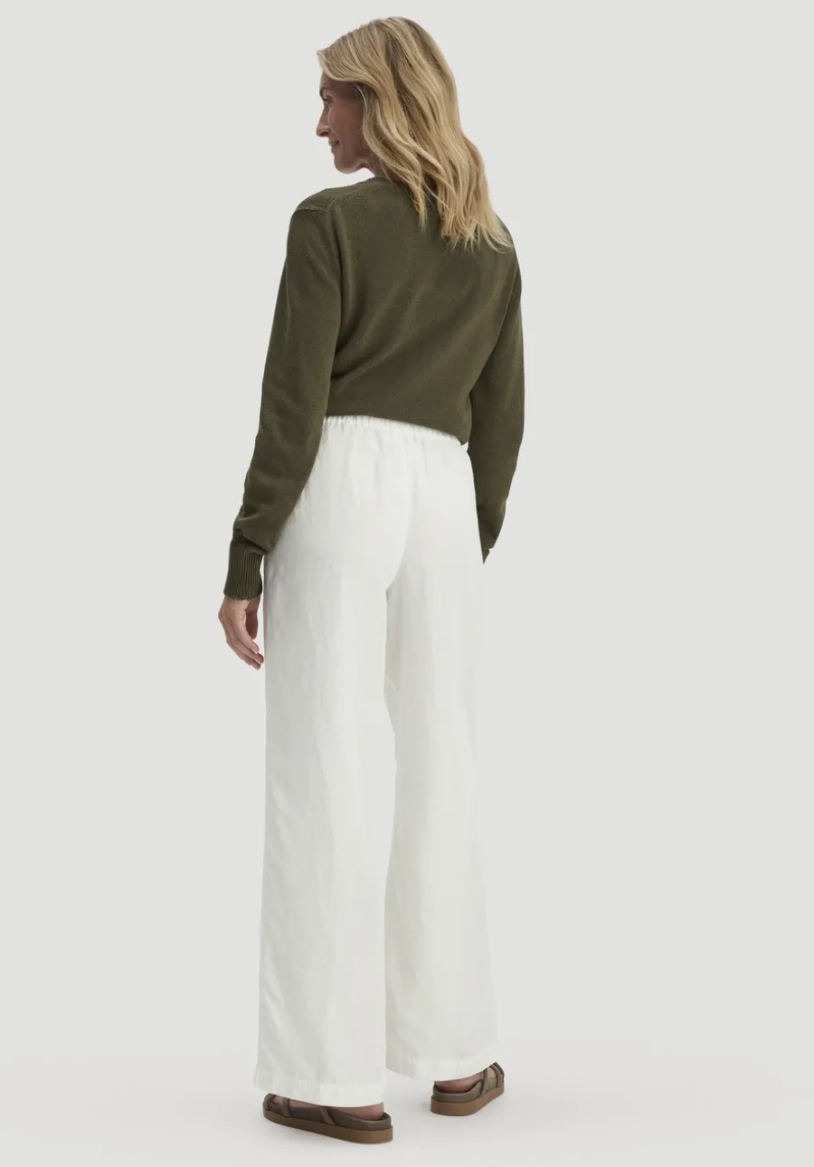 Hose Wide Leg aus TENCEL™ Lyocell mit Leinen von hessnatur