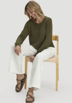 Hose Wide Leg aus TENCEL™ Lyocell mit Leinen von hessnatur