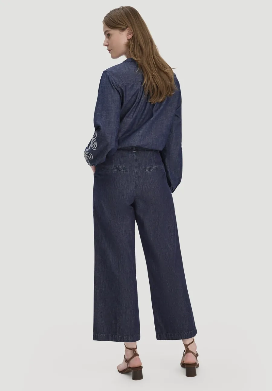 Jeans ENNELIE Culotte Wide Leg aus Bio-Denim mit Kapok von hessnatur