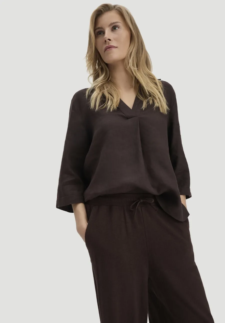 Jersey Hose Wide Leg Relaxed aus Leinen und Bio-Baumwolle von hessnatur