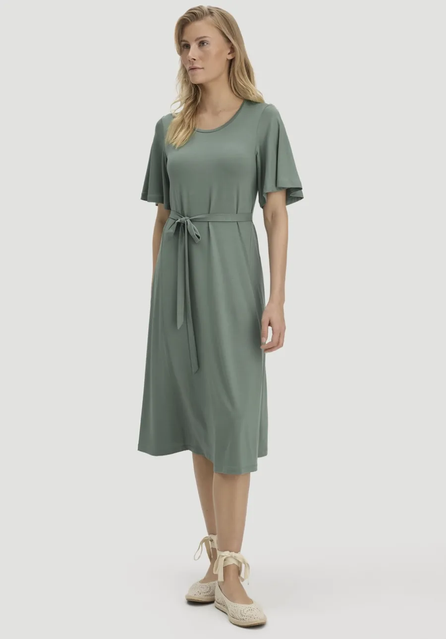 Jersey Kleid Kniebedeckend Slim aus TENCEL™ Lyocell von hessnatur
