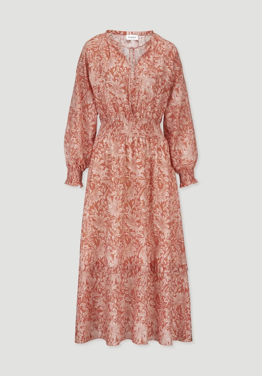 Kleid mit Taillierung Maxi aus reiner Bio-Baumwolle von hessnatur