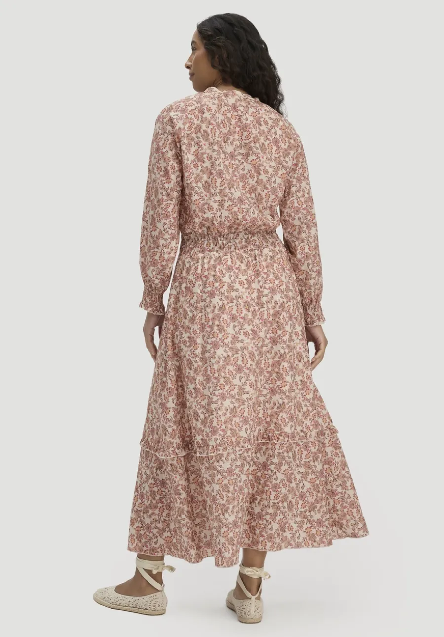 Kleid mit Taillierung Maxi aus reiner Bio-Baumwolle von hessnatur
