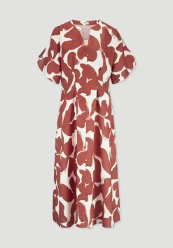 Kleid mit Taillierung Midi aus reinem Leinen von hessnatur
