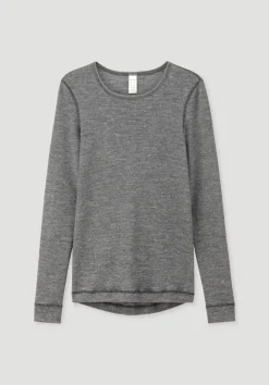 Langarmshirt SILK & WARM TOUCH mit Bio-Merinowolle und Seide von hessnatur