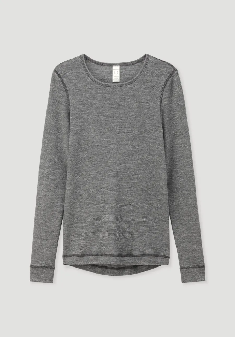 Langarmshirt SILK & WARM TOUCH mit Bio-Merinowolle und Seide von hessnatur