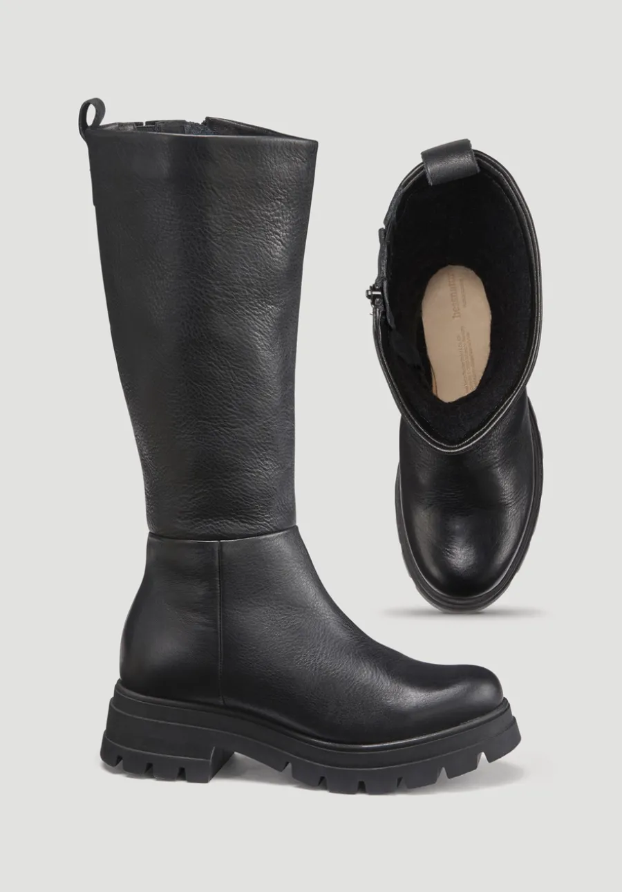 Langschaft-Stiefel aus chromfrei gegerbtem Leder von hessnatur