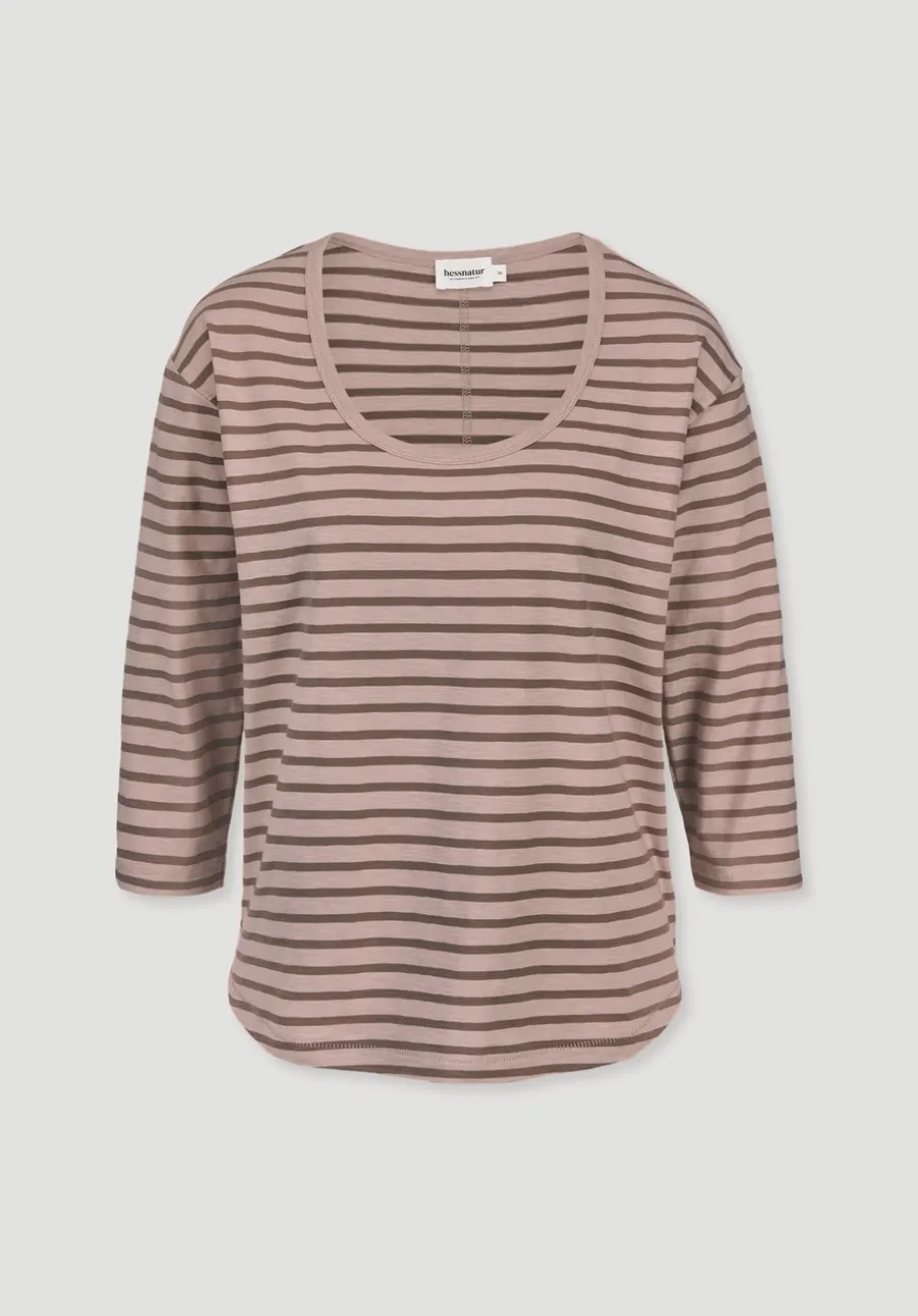 Light Slub Streifen Longsleeve Relaxed aus reiner Bio-Baumwolle von hessnatur