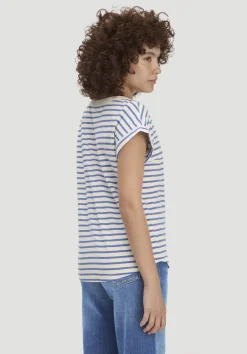 Light Slub Streifen T-Shirt Relaxed aus reiner Bio-Baumwolle von hessnatur