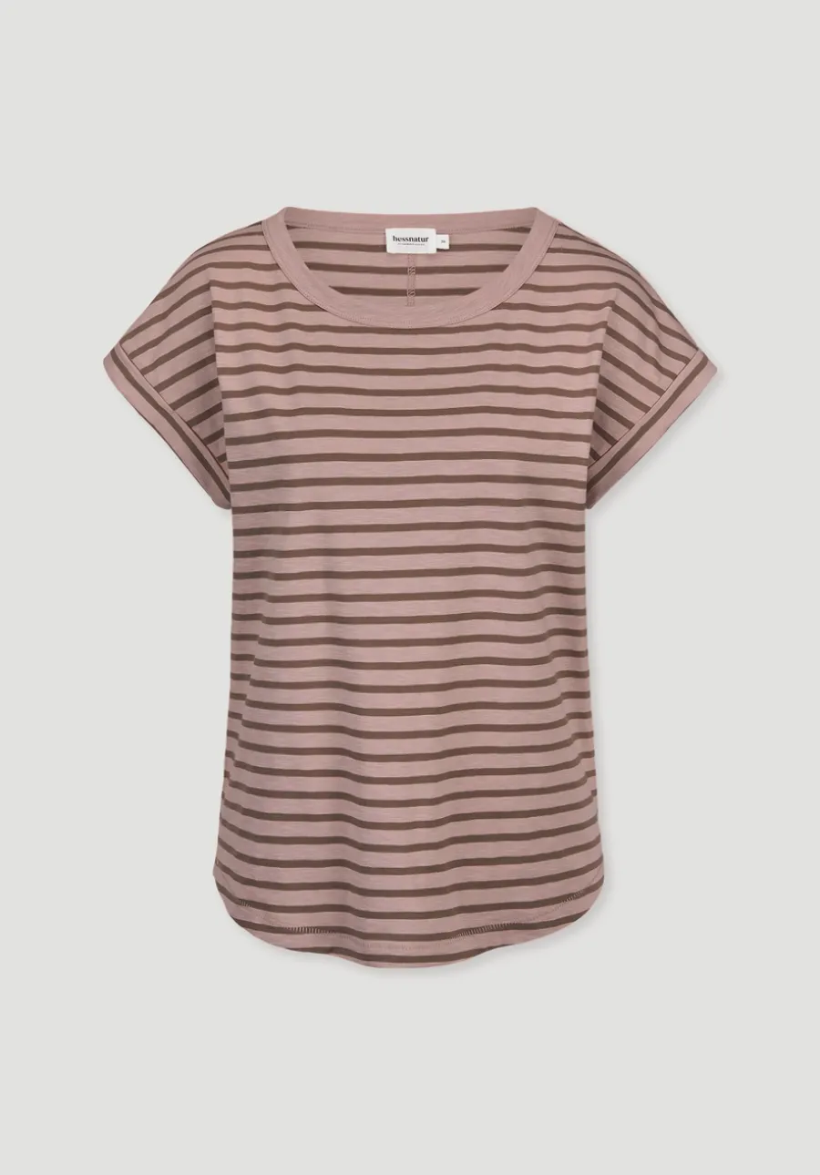 Light Slub Streifen T-Shirt Relaxed aus reiner Bio-Baumwolle von hessnatur