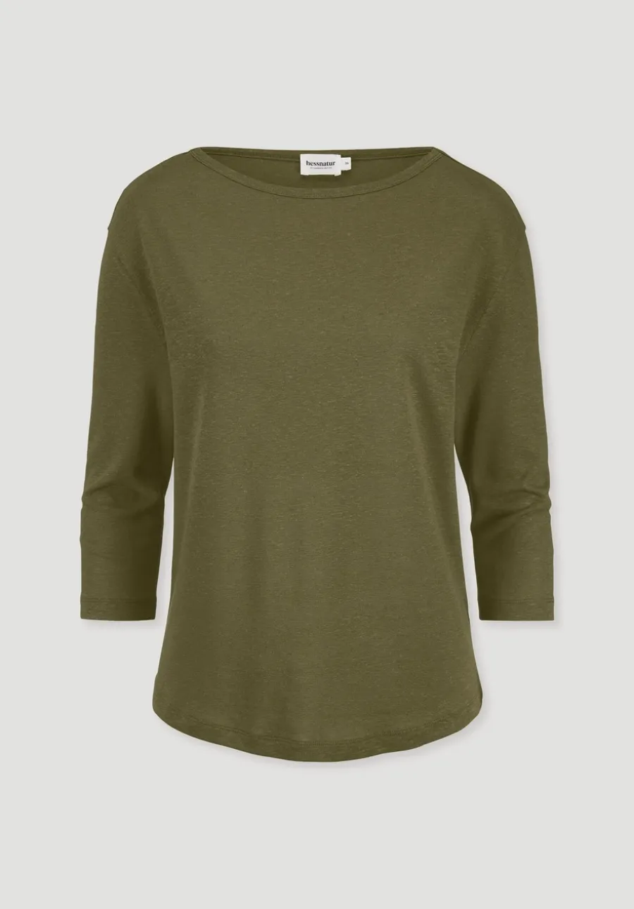 Longsleeve Relaxed aus Leinen mit reiner Bio-Baumwolle von hessnatur
