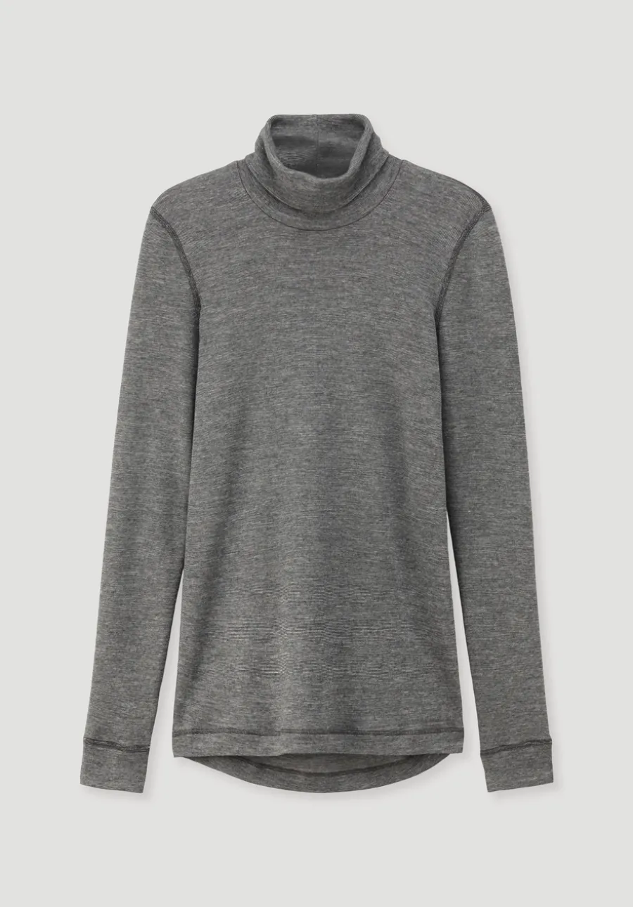 Longsleeve SILK & WARM TOUCH mit Bio-Merinowolle und Seide von hessnatur