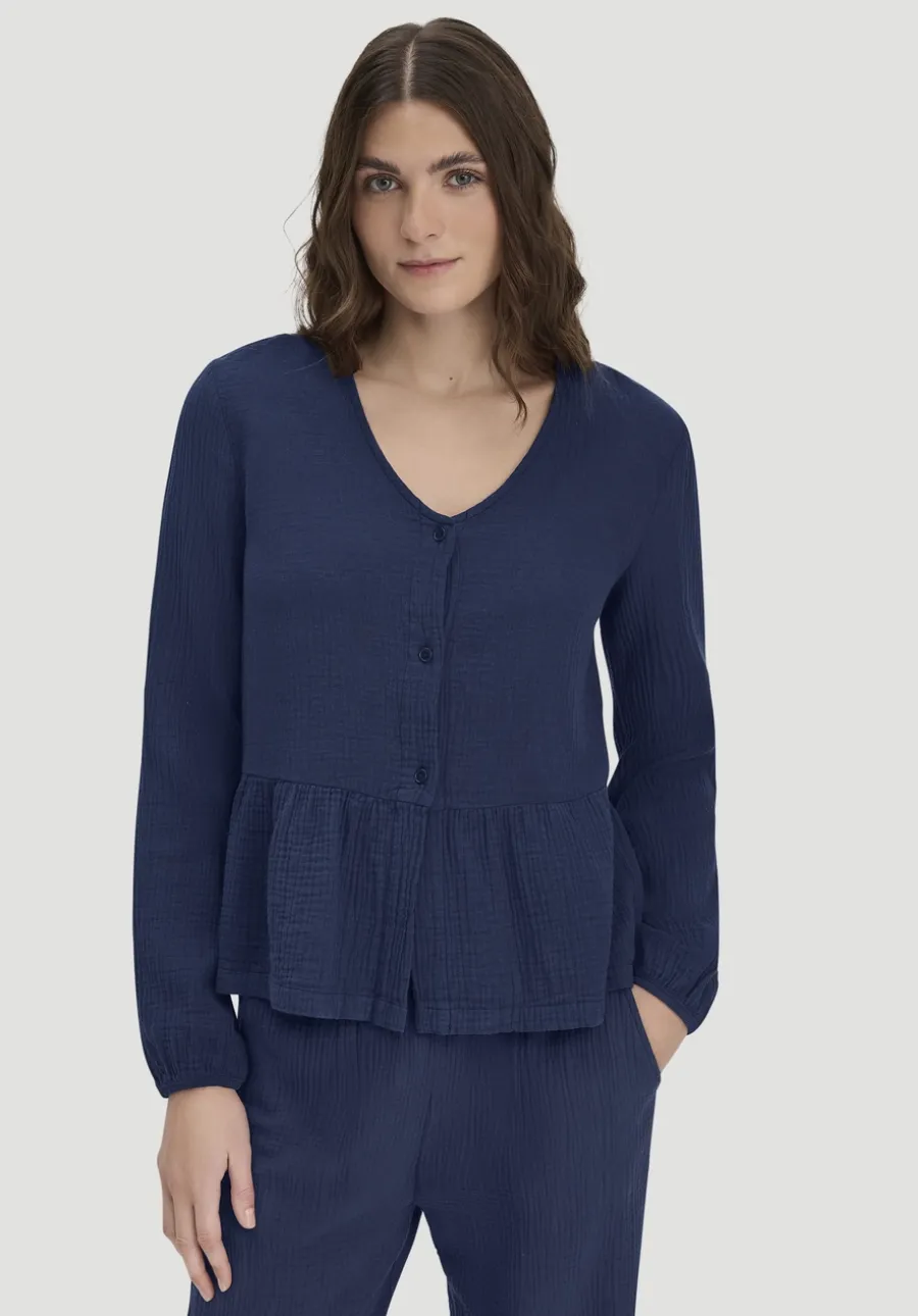 Musselin Pyjamabluse PURE COMFORT aus reiner Bio-Baumwolle von hessnatur
