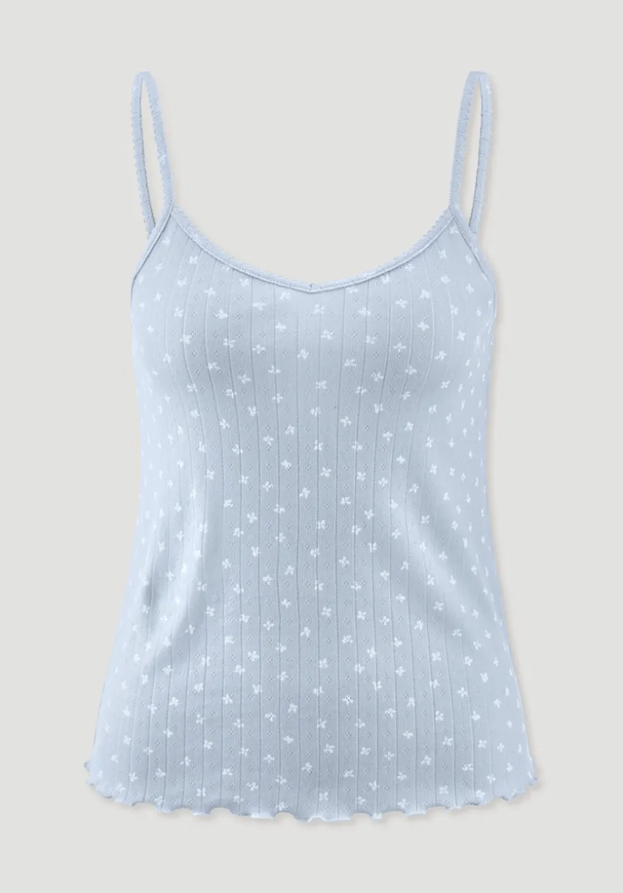 Pointelle Spaghetti Top PURE COTTON aus reiner Bio-Baumwolle von hessnatur