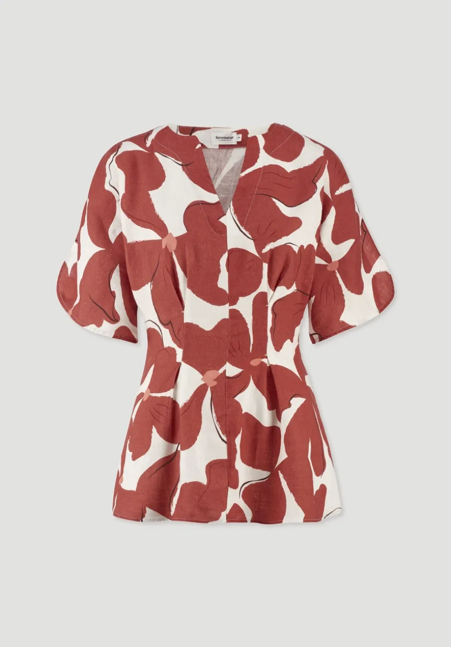 Print Bluse Relaxed aus reinem Leinen von hessnatur