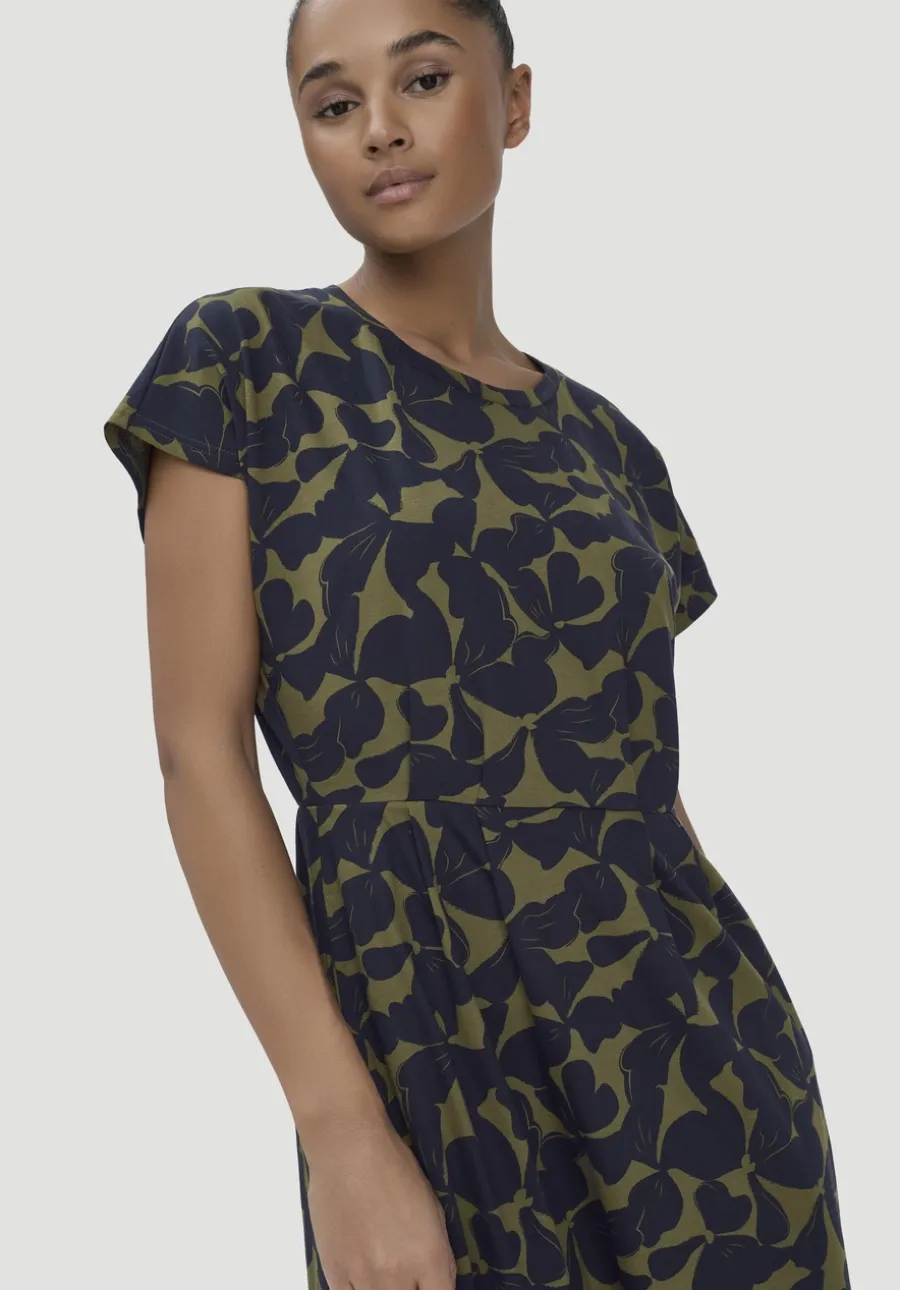 Print Jersey Kleid Knöchellang Relaxed aus reiner Bio-Baumwolle von hessnatur