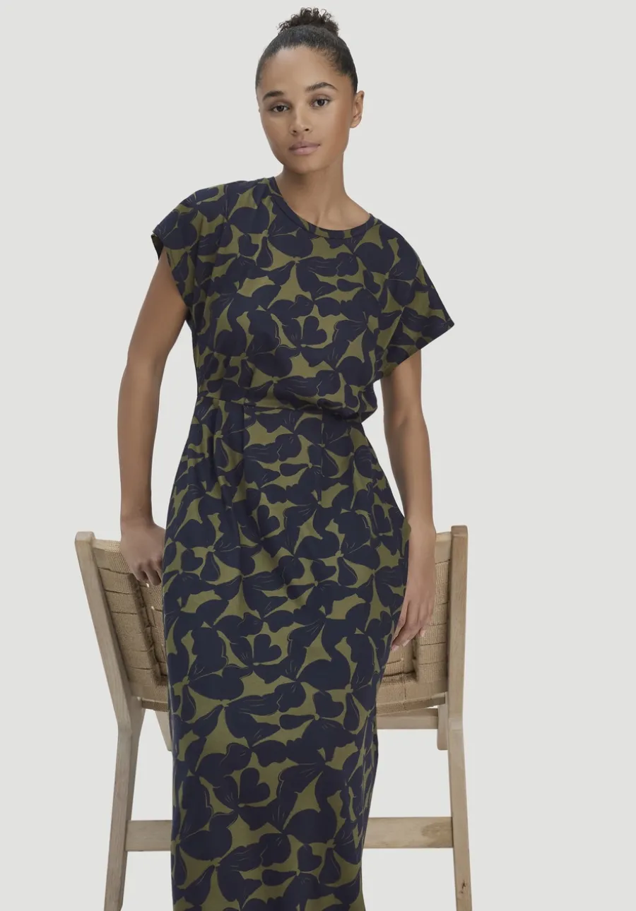 Print Jersey Kleid Knöchellang Relaxed aus reiner Bio-Baumwolle von hessnatur