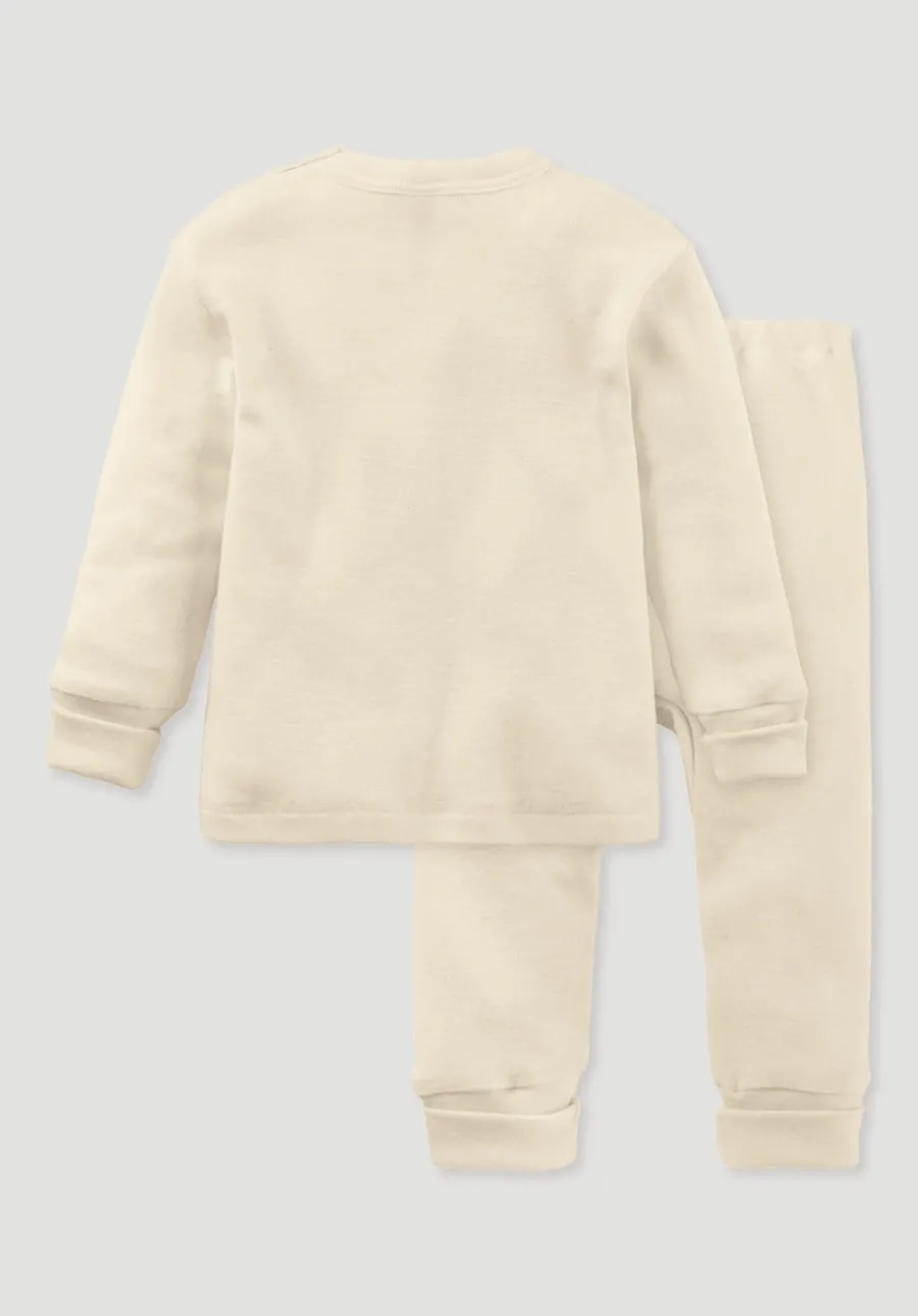 Pyjama aus Bio-Baumwolle mit Bio-Merinowolle und Seide von hessnatur