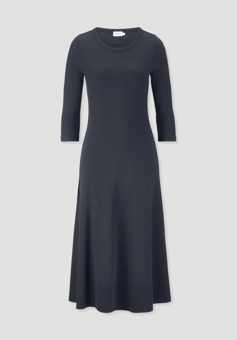 Rib Kleid Midi Slim aus Bio-Baumwolle von hessnatur