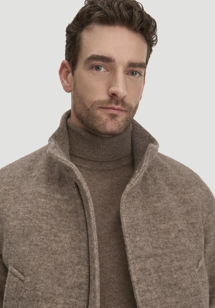 Rollkragen Pullover Regular aus Bio-Merinowolle mit Cashmere von hessnatur