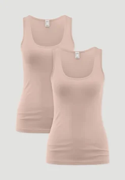 Rundhals Tanktop im 2-Pack PURE COTTON aus reiner Bio-Baumwolle von hessnatur