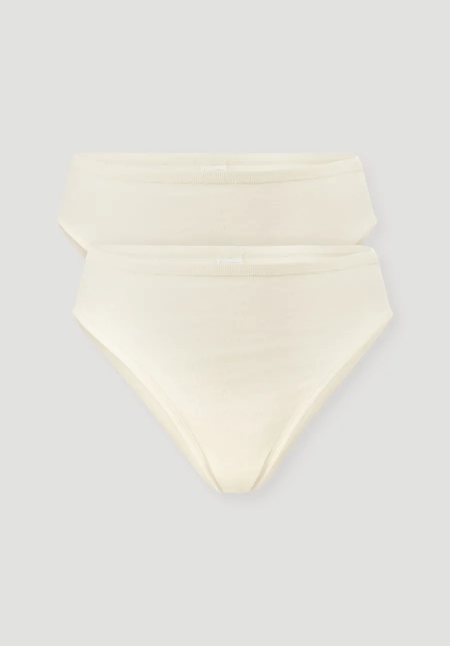 Slip High Waist im 2er-Pack PURE COTTON aus reiner Bio-Baumwolle von hessnatur