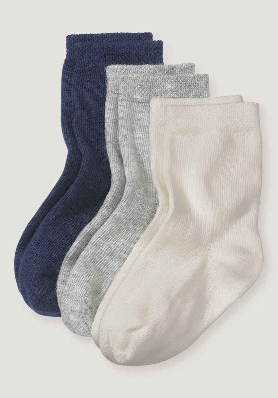 Socke im 3er-Pack aus Bio-Baumwolle von hessnatur
