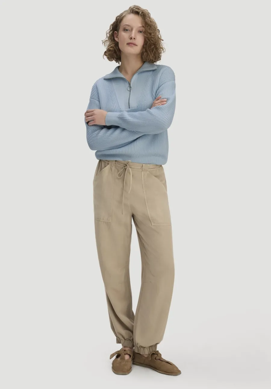 Soft Utility Hose aus TENCEL™ Lyocell mit Leinen von hessnatur