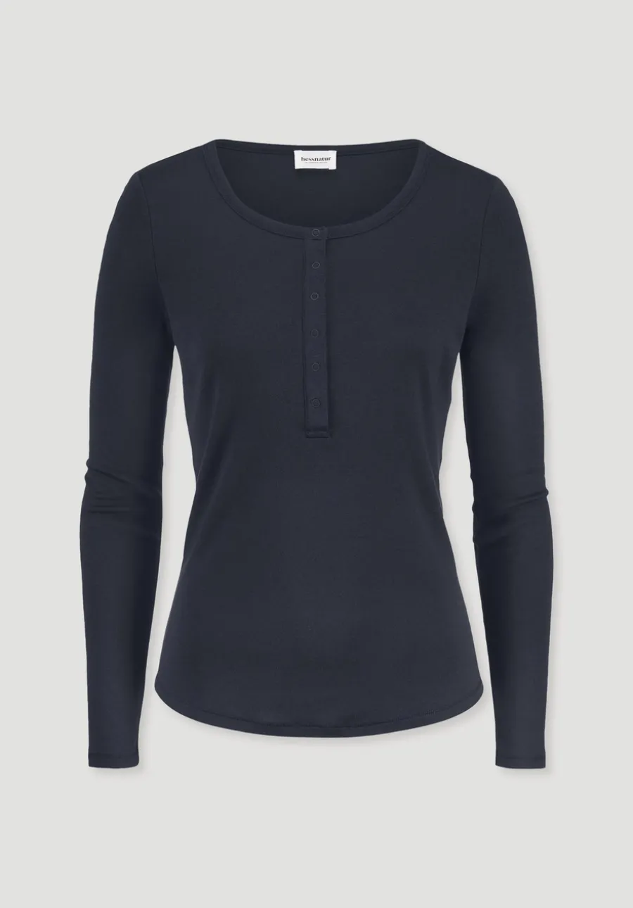 Softrib Longsleeve Henley Fitted aus Bio-Baumwolle und Tencel™ Modal von hessnatur