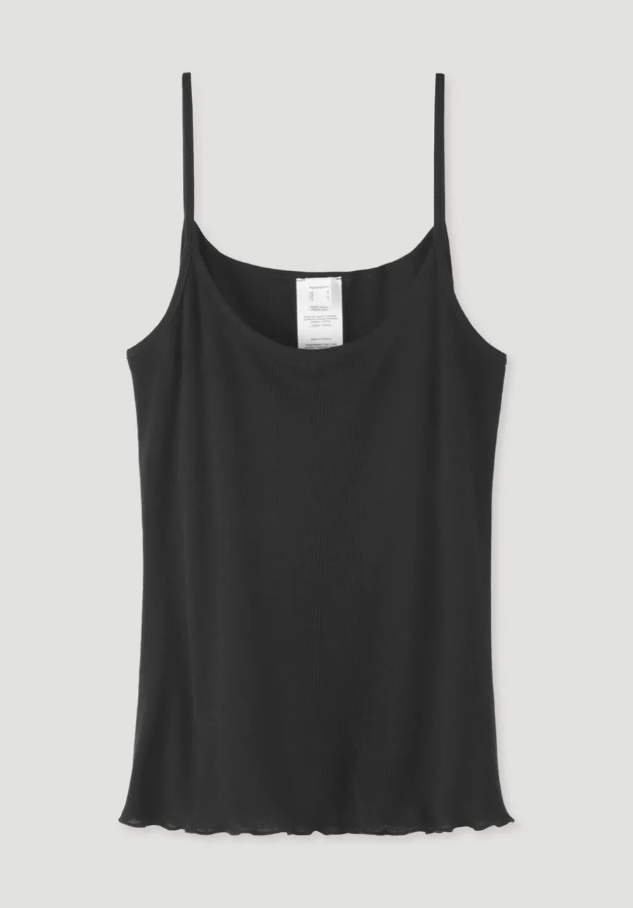 Spaghetti Top Fitted WARM TOUCH aus Bio-Merinowolle und TENCEL™ Lyocell von hessnatur