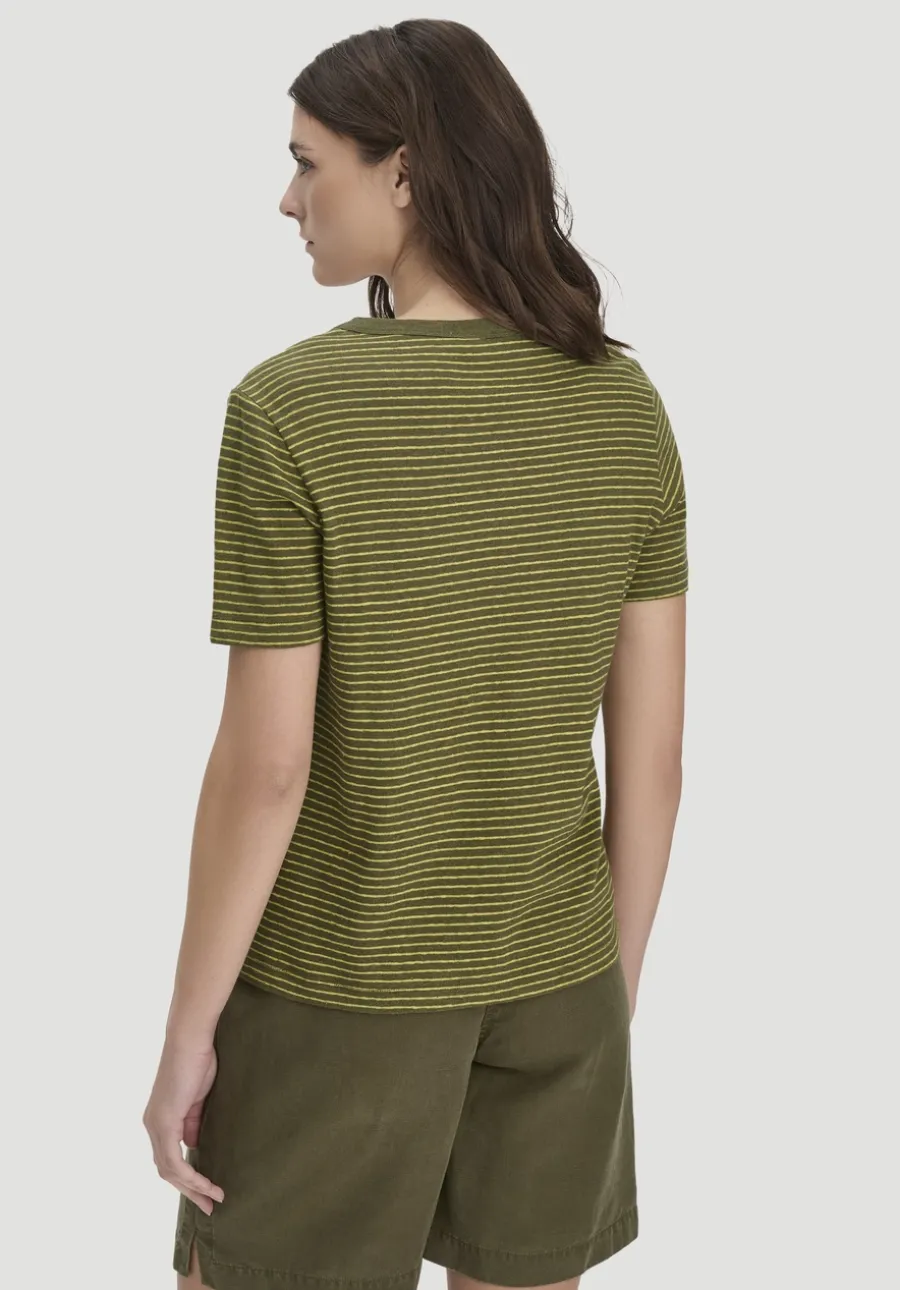 Streifen T-Shirt Relaxed aus Leinen mit reiner Bio-Baumwolle von hessnatur