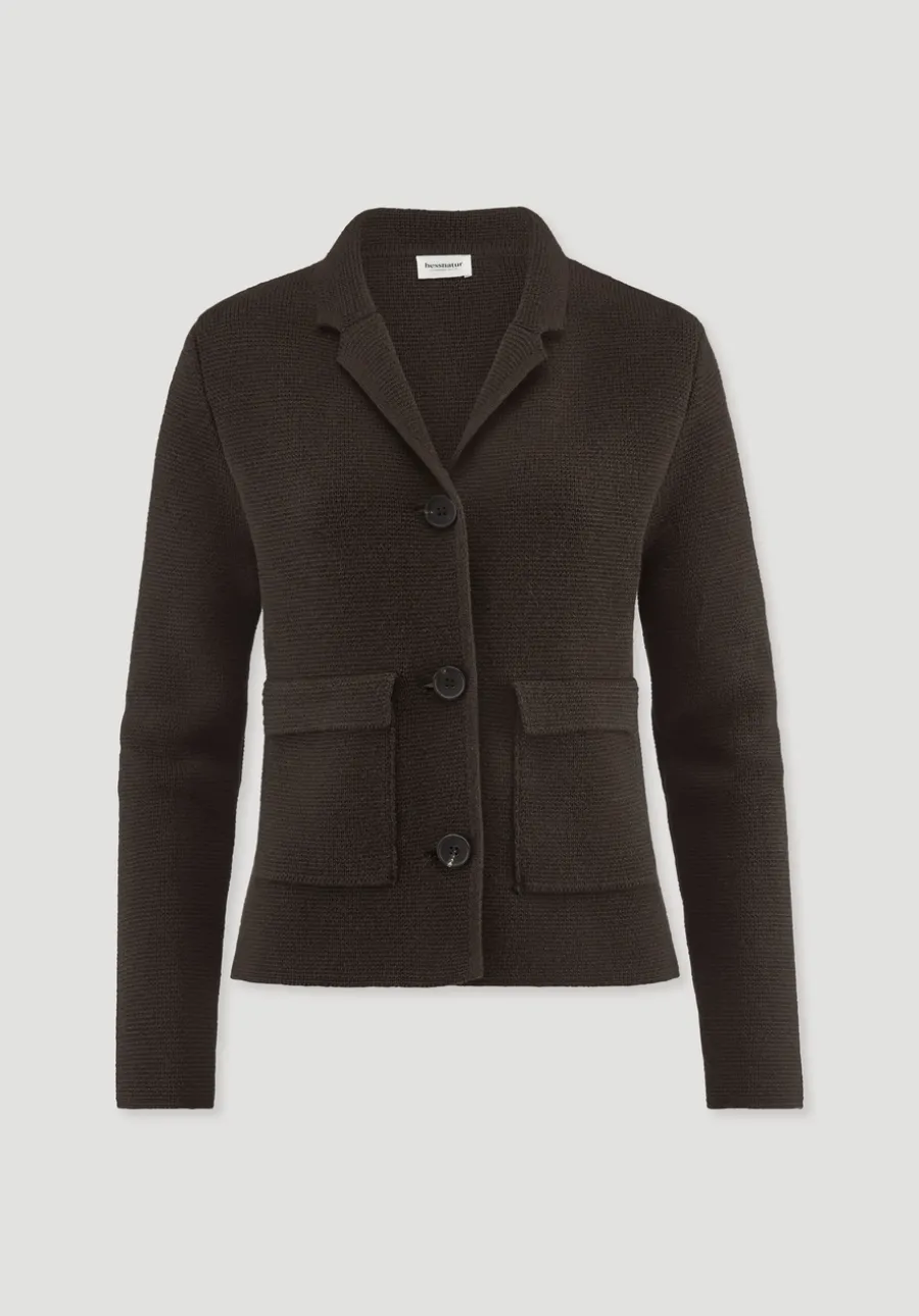 Strick Blazer Regular aus Bio-Baumwolle mit Merinowolle von hessnatur